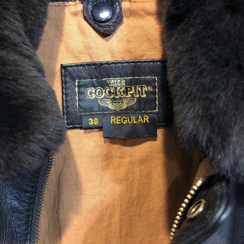 The CockPit USA Goatskin Leather Bomber Jacket 38R - Picture 5 of 16